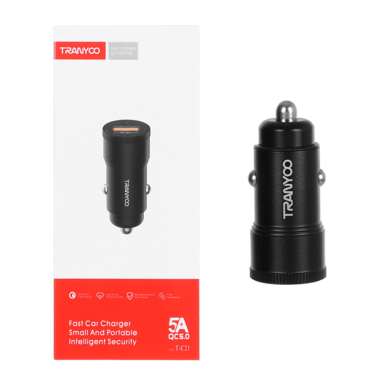 شارژر فندکی فست تک پورت Tranyoo مدل T-C21 18W - مشکیجدید