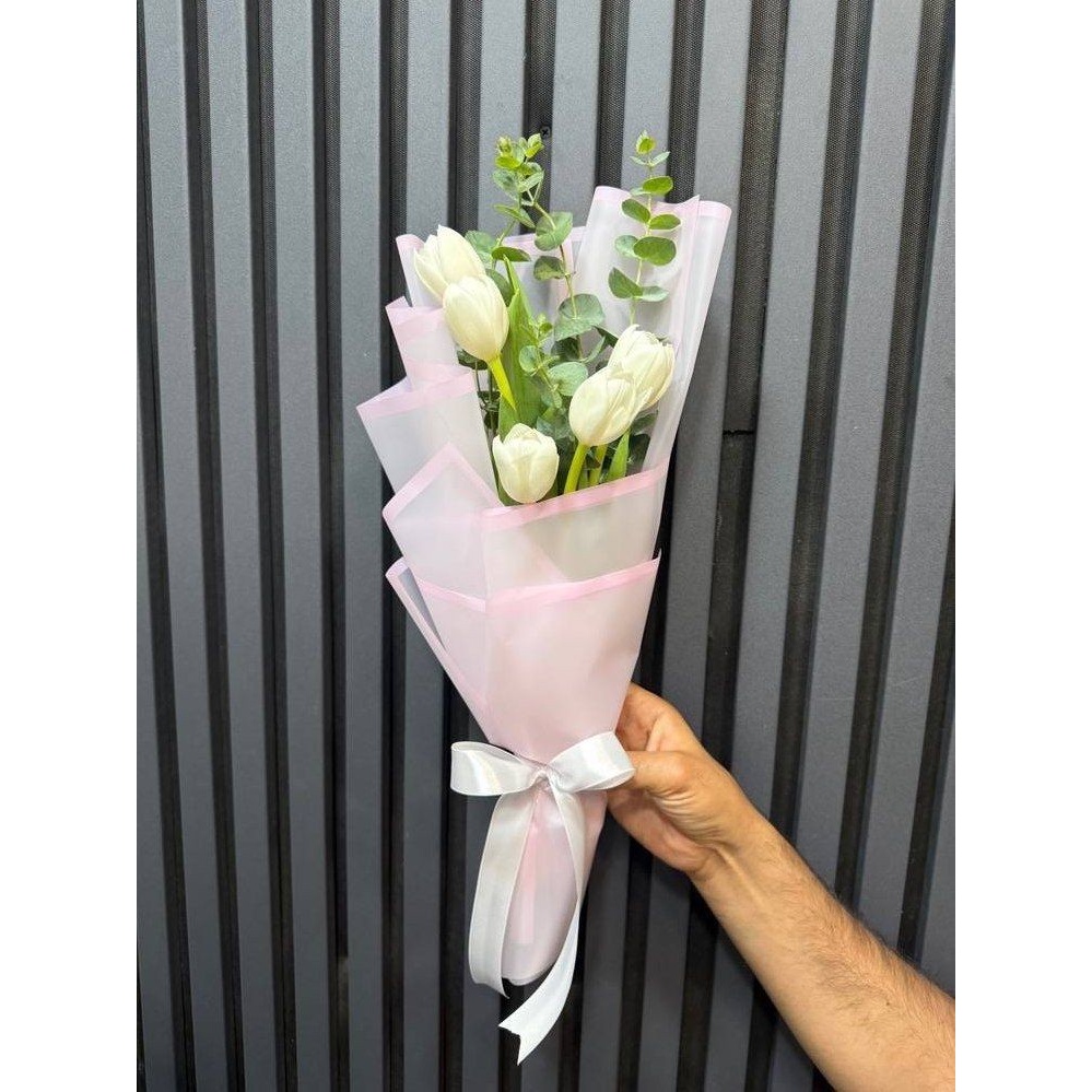 دسته گل لاله طبیعی 5شاخه جهت کادو و هدیه