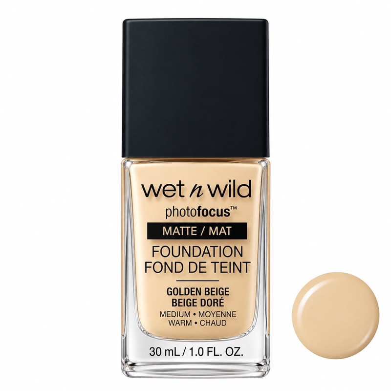 کرم پودر مایع مات 15 Spf وت ان وایلد مدل Golden Beige مناسب برای پوست خشک و نرمال حجم 30 میلی لیتر