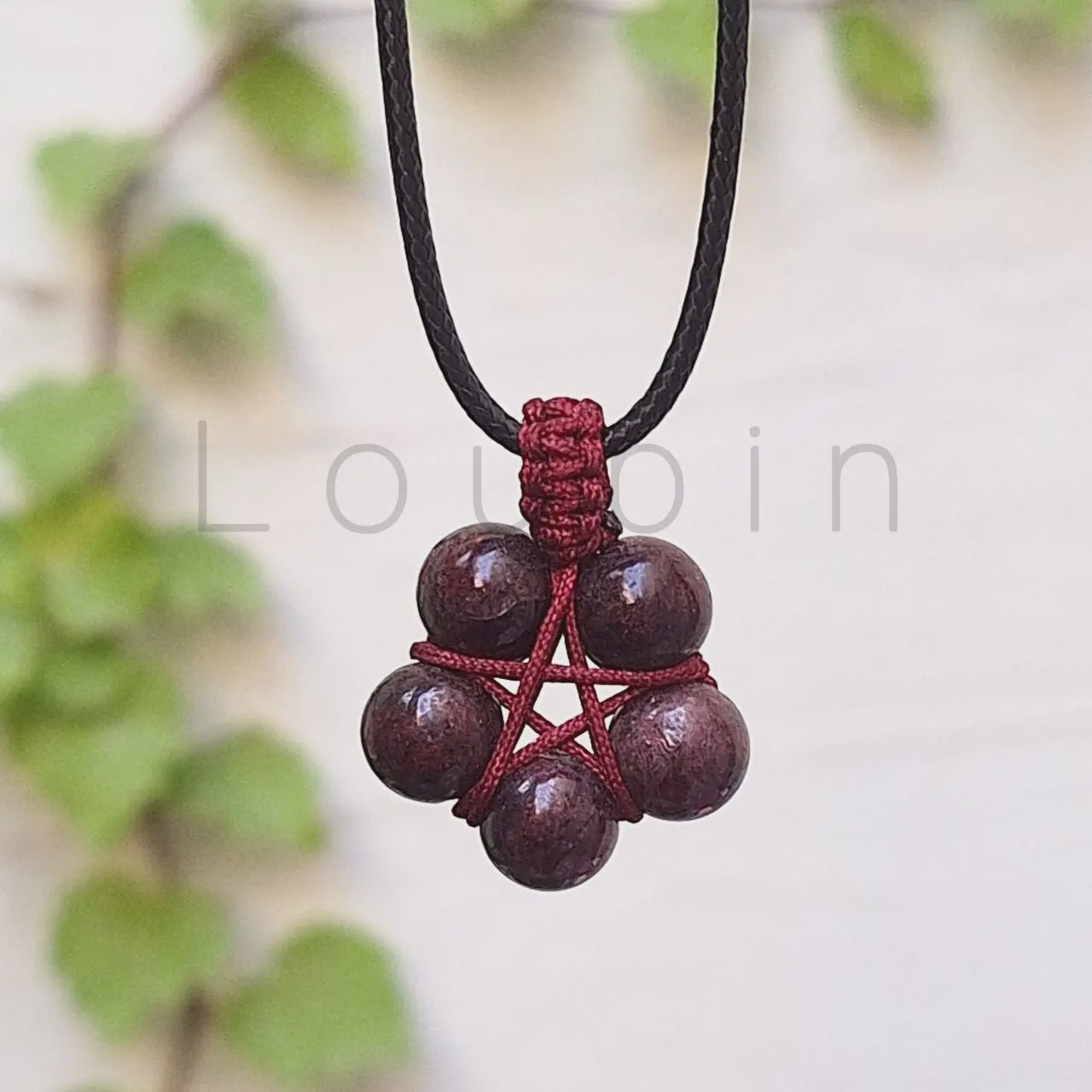 گردنبند سنگ گارنت سرخ اصل