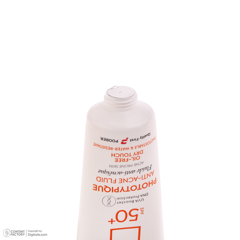 فلوئید ضد آفتاب بدون رنگ درماتیپیک مدل anti acne محافظ UVA،UVB مناسب برای انواع پوست حجم 40 میلی لیترجدید