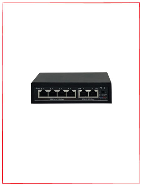 سوئیچ شبکه 4 پورت POE اپتینت FEP420F-W55جدید