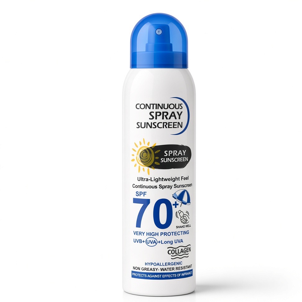 اسپری ضد آفتاب بی رنگ وکالی SPF 70 حجم 230 میلی لیتر