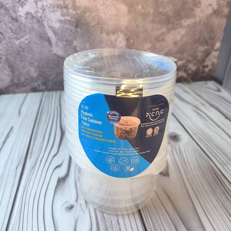 سطل ماکرویوی 750 پیک نیک 6 عددی