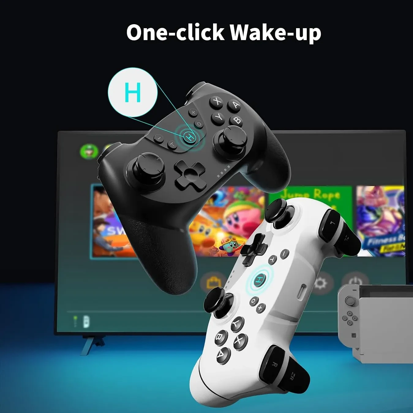 دسته بازی بیسیم دو عددی AceGamer مخصوص نینتندو سوییچ، مشکی و سفید برند AceGamer مدل SW001جدید