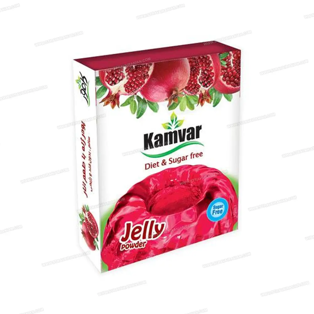 پودر ژله رژیمی و بدون قند کامور با طعم انار