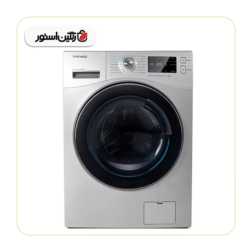 ماشین لباسشویی 8 کیلوگرمی دوو مدل LM-881S نقرهای