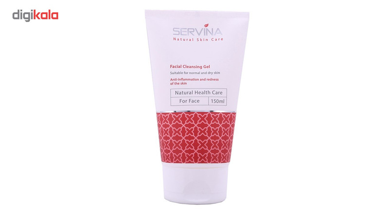 ژل شستوشوی صورت سروینا مخصوص پوستهای خشک و معمولی مدل Normal and Dry skin حجم 150میلیلیتر