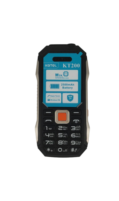 گوشی ساده کاجیتل مدل KGtel KT200 دوسیم کارت قابلیت ضربه پذیری بالا (گارانتی سلامت 7 روزه کیفیت ساخت بسیار بالا)جدید