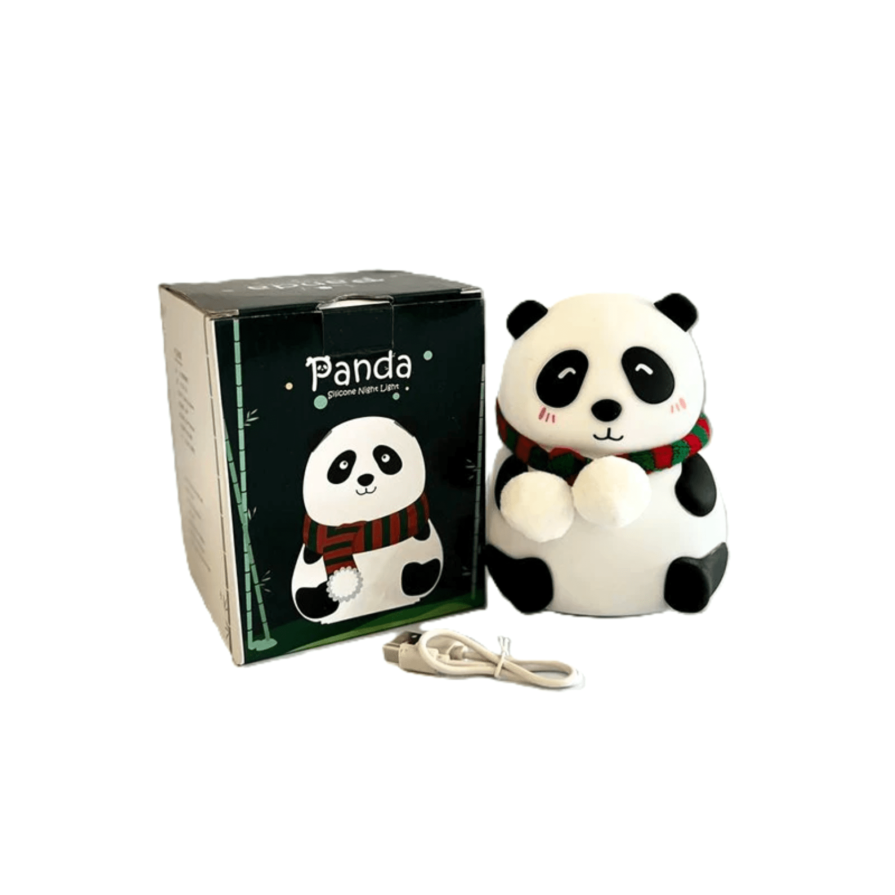 🐼 شبخواب سیلیکونی پاندا نشسته | آرامش شبانه با نوری جادویی