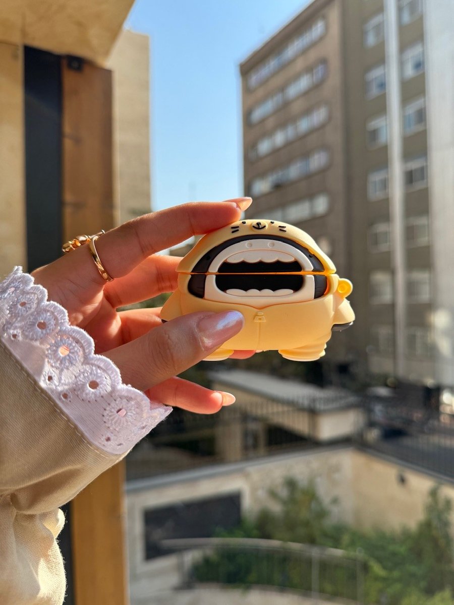 کاور ایرپاد سیلیکونی کوسه هودی پوش (کدa0291) مناسب برای airpods pro/pro2