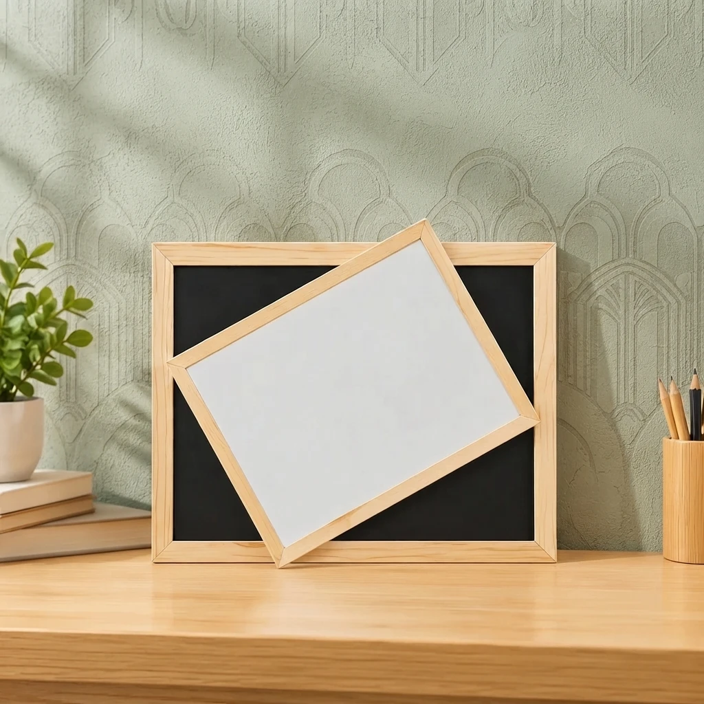 تخته سیاه و وایت برد دوطرفه سایز 60×40 | بوم دیزاین