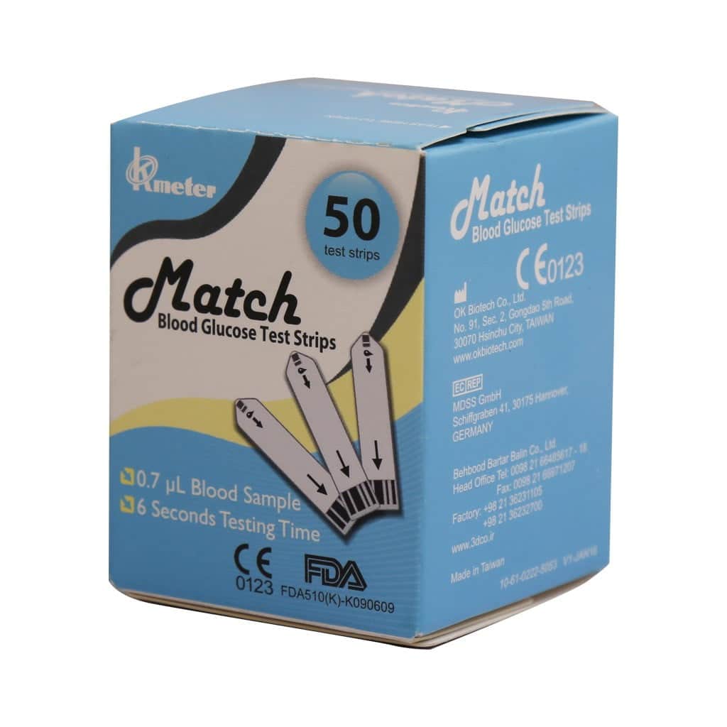 نوار تست قند خون مچ (50 عددی) Match