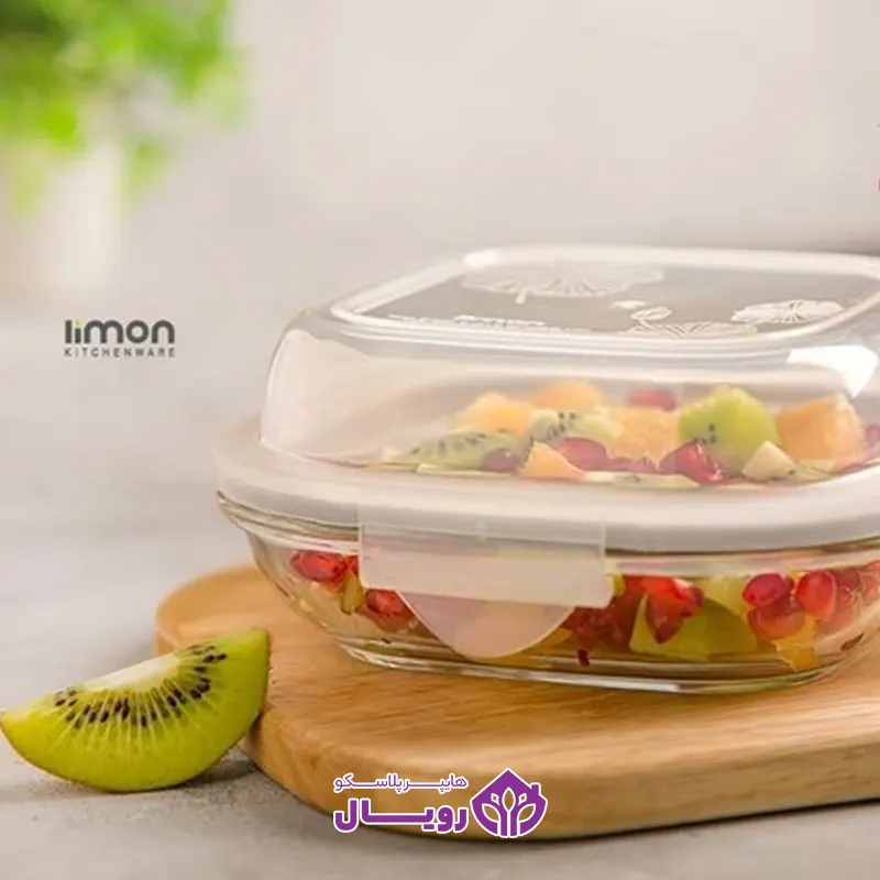 ظرف شیشه ای 520 میل لیمون کد 202635