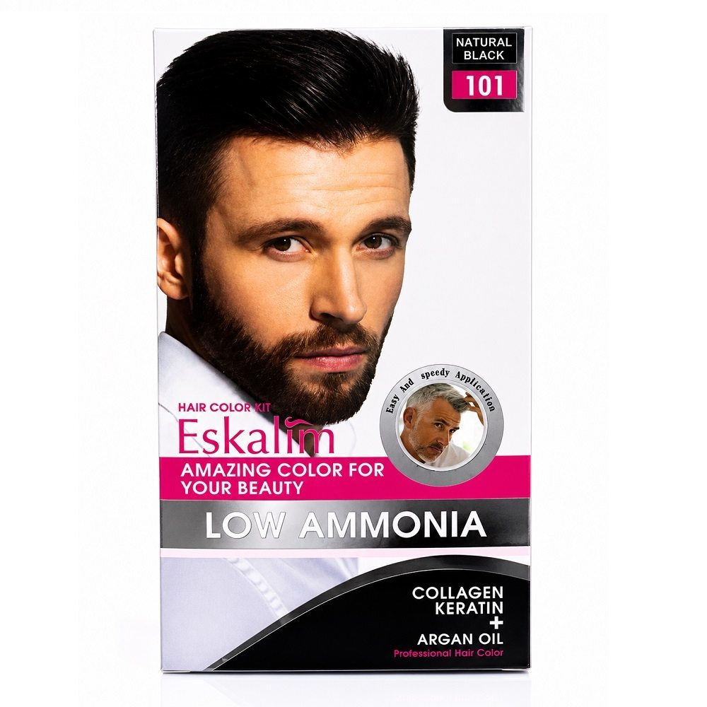 کیت رنگ مو مردانه اسکالیم شماره 101(natural black)