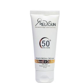 کرم ضد آفتاب بیرنگ مدیسان، SPF 50، مناسب پوستهای چرب و معمولی با حجم 50 میلیلیتر، محافظتکن