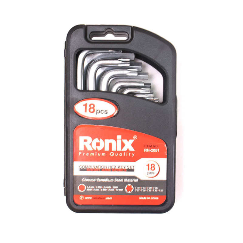 مجموعه 18 عددی آچار آلن و ستاره ای رونیکس مدل NIX-2051جدید