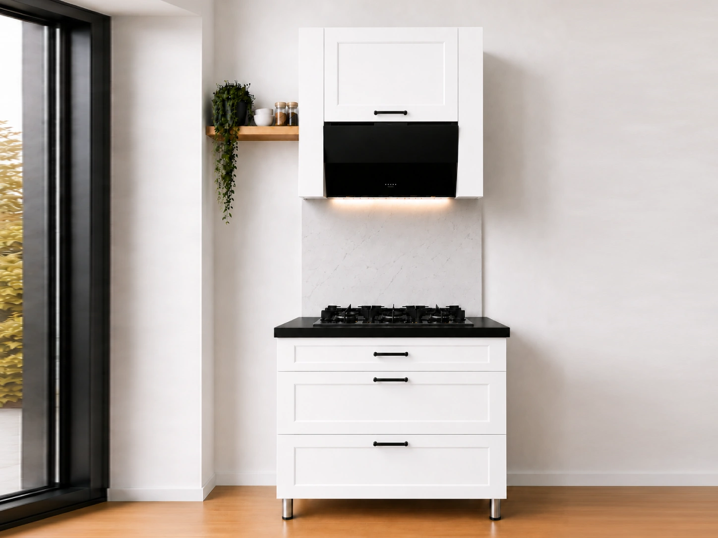 کابینت زیرگازی نئوکلاسیک + باکس هود