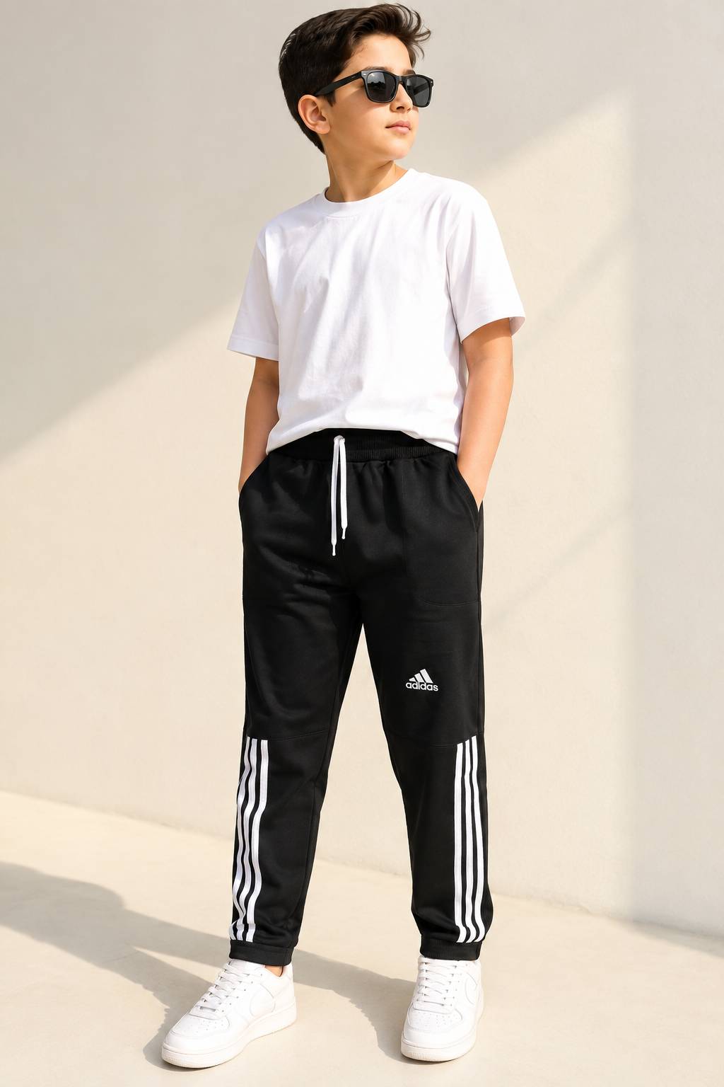 شلوار راحتی پسرانه دمپاکش نواردارadidas کد252جدید