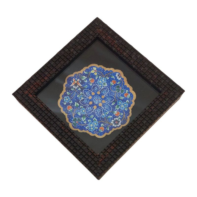 بشقاب میناکاری دیوارکوب 10 سانتی|کد 1DK22