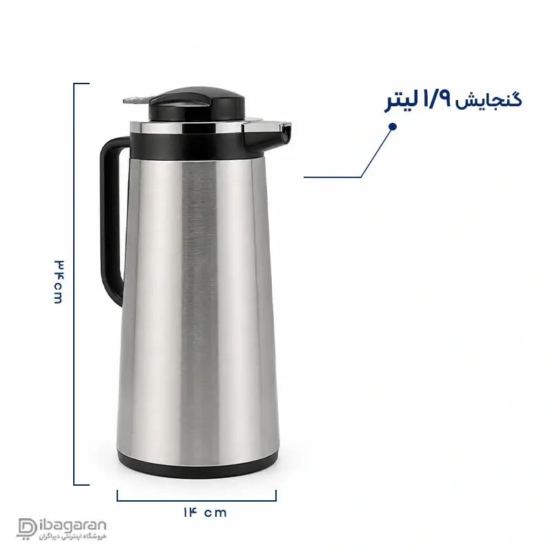 فلاسک یونیک 1.9 لیتر استیل مدل 1808-UN