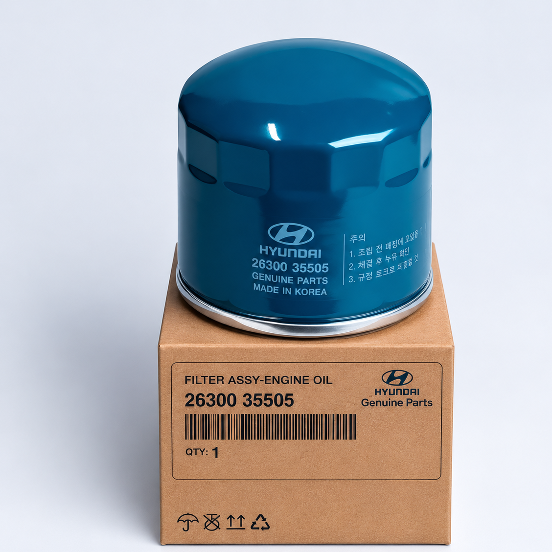 فیلتر روغن موتور 2630035505 جنیون پارت هیوندای و کیا 
