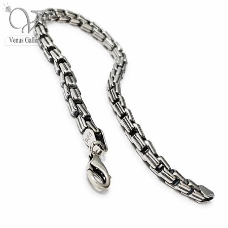 دستبند نقره مردانه سیاه قلم ترک کد5332