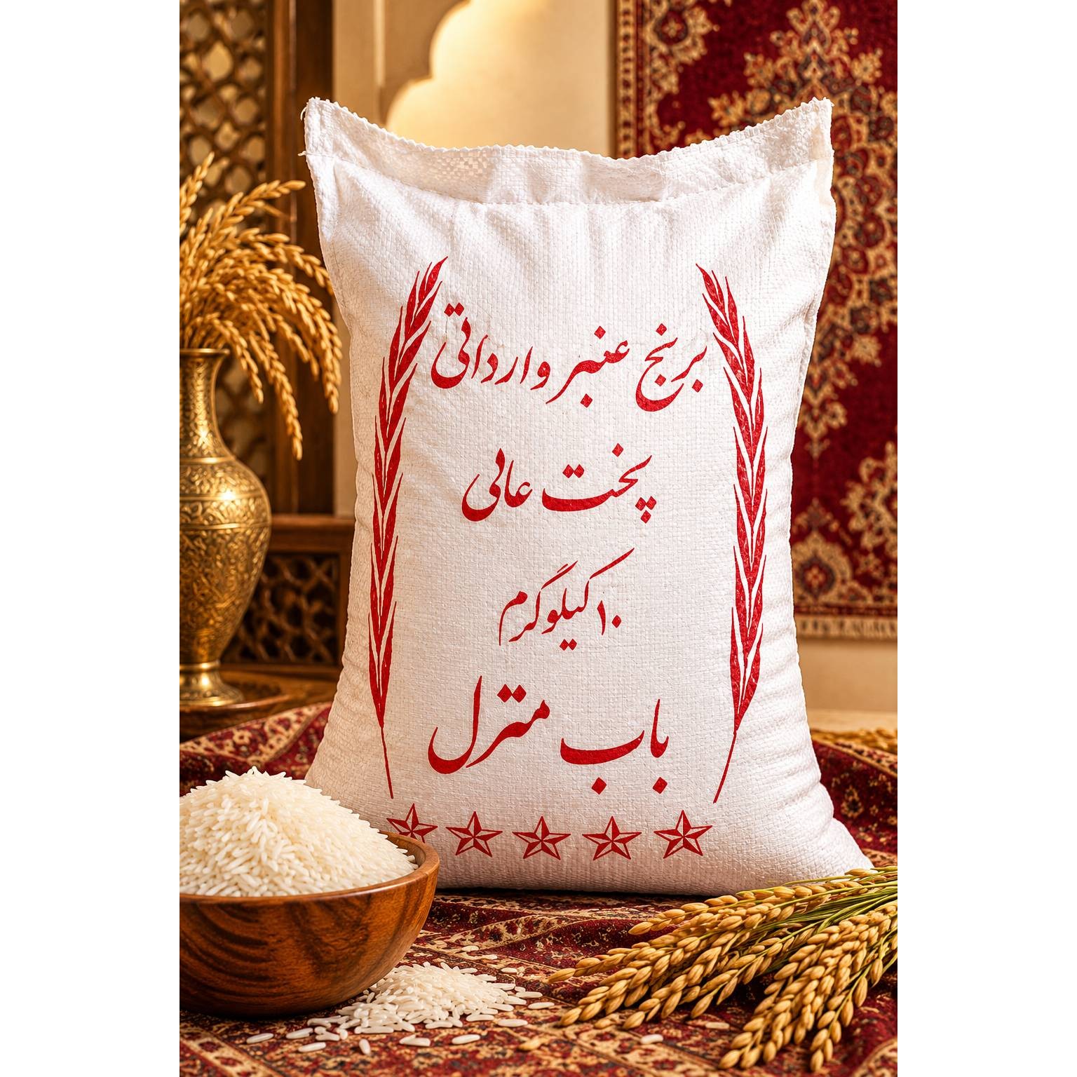 برنج عنبربو وارداتی(ارسال 2 کیسه ب بالا رایگان)
