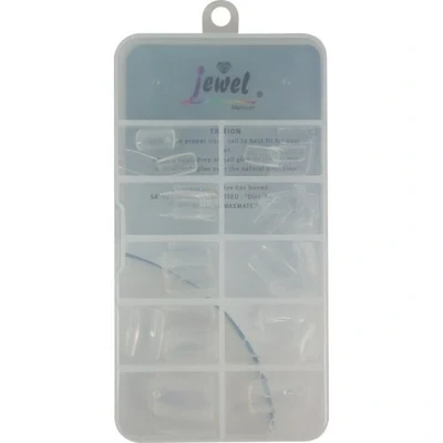 ناخن مصنوعی 100 عددی تخت کوتاه یا بلند شیشه ای جول jewel مدل GN-100T