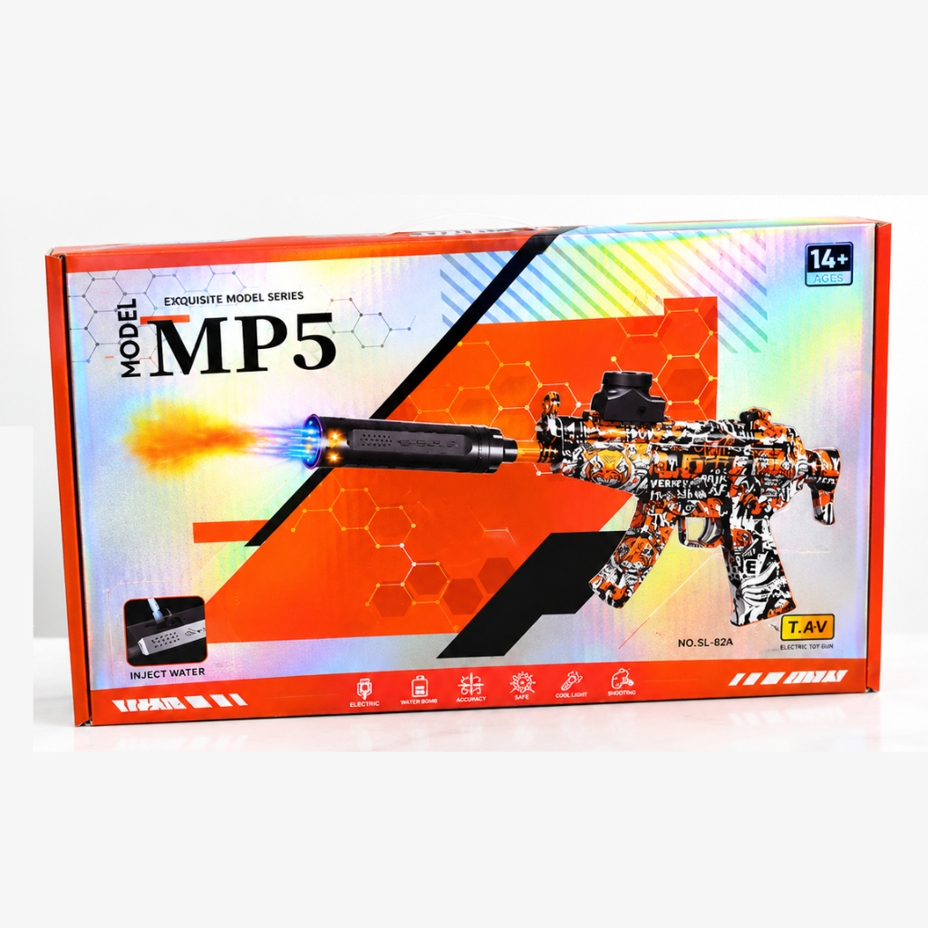 اسباب بازی تفنگ تیرژله ای شارژی MP5 دودزاجدید