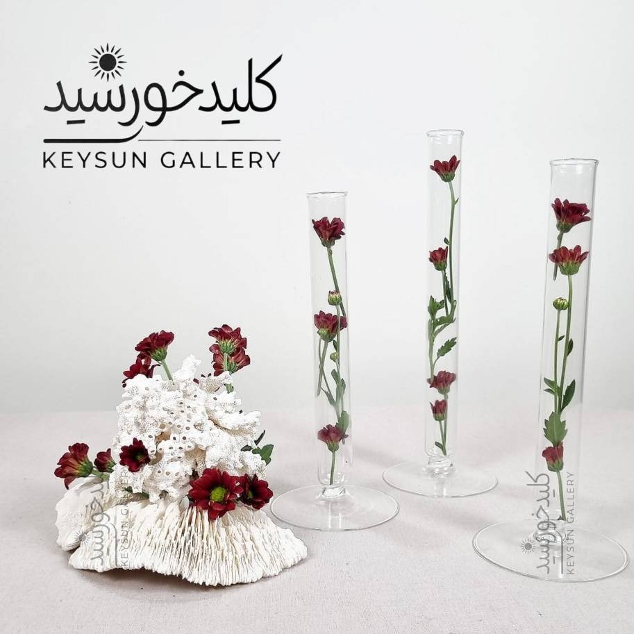 گلدان تک شاخه پیرکس در سه سایز