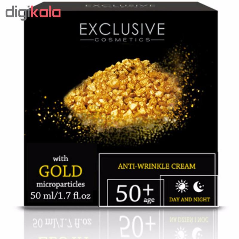 کرم ضد چروک حاوی طلا اکسکلوسیو مدل Gold حجم 50 میلی لیترجدید