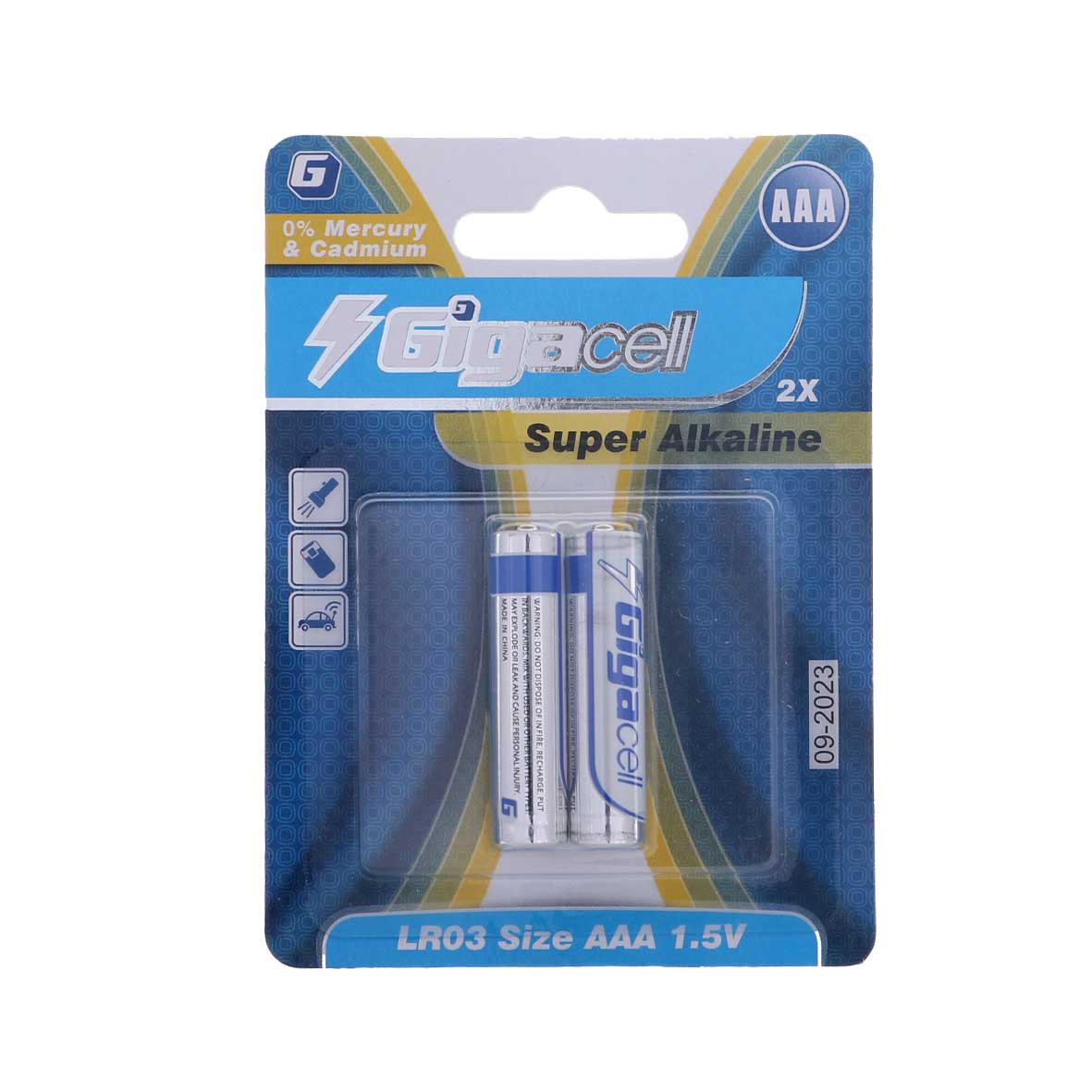 باتری نیم قلمی GigaCell-AAA مدل Super Alkaline (بسته 2 عددی)جدید