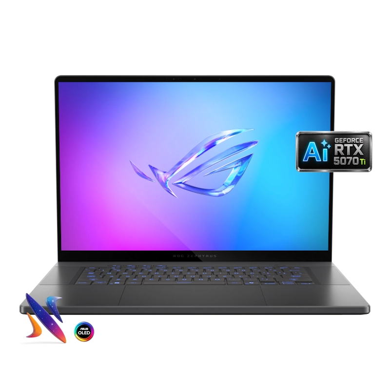 لپ تاپ 16 اینچی گیمینگ ایسوس Asus ROG ZEPHYRUS OLED GU605CR Core ULTRA 9-285H 64GB 1TB 12G-RTX5070Ti Nvidia Graphics 240جدید