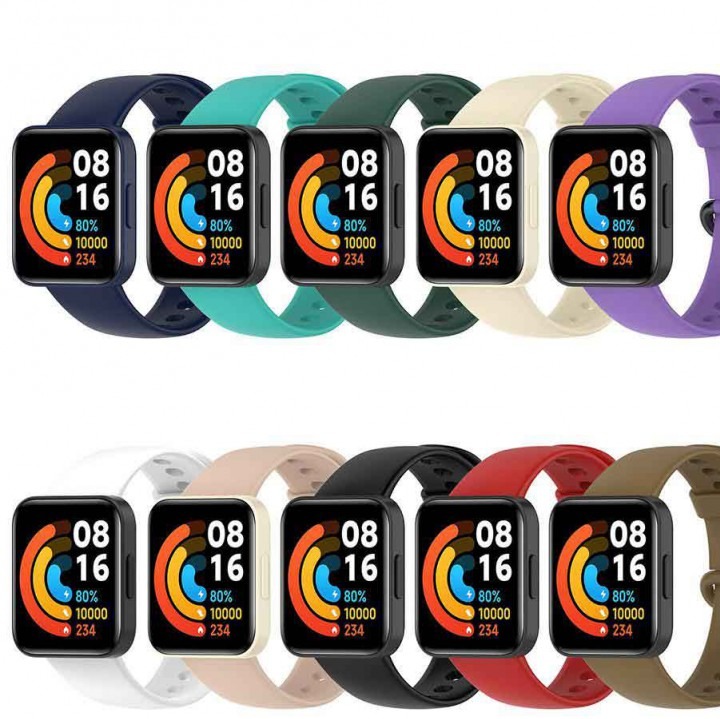 پکیج بند و کاور و محافظ تمام صفحه مخصوص ساعت شیائومی Redmi Watch 2 Lite مدل sfp-0414