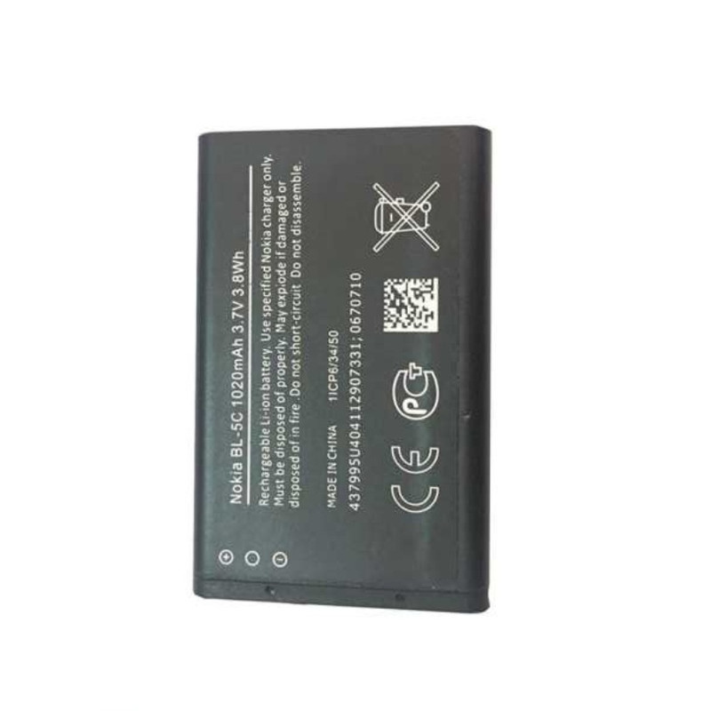 باتری موبایل نوکیا مدل BL-5C ظرفیت 1020 میلی آمپر ساعت مناسب برای گوشی موبایل نوکیاجدید