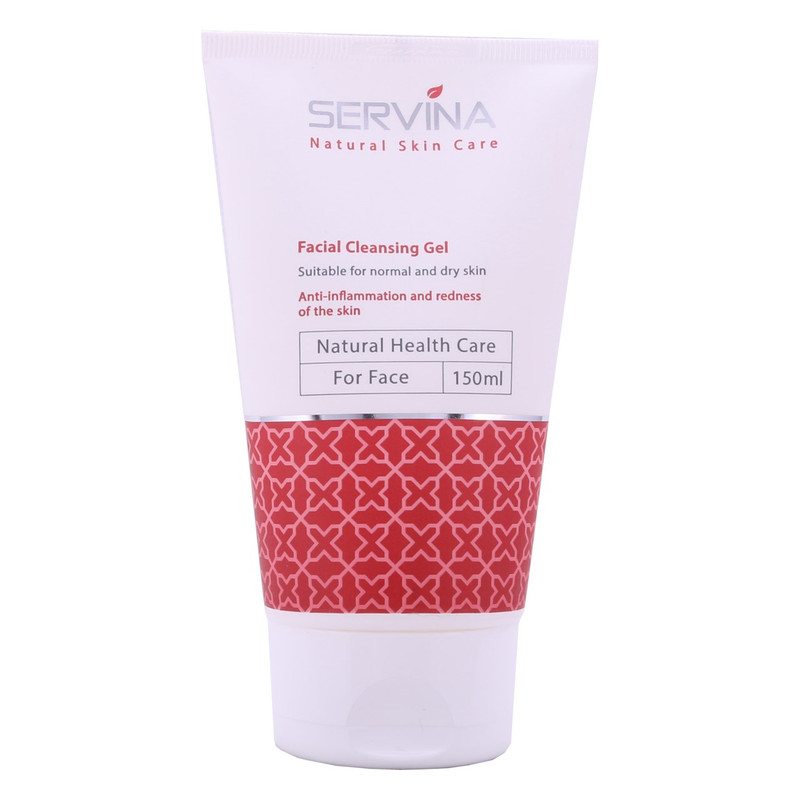 ژل شستوشوی صورت سروینا مخصوص پوستهای خشک و معمولی مدل Normal and Dry skin حجم 150میلیلیتر