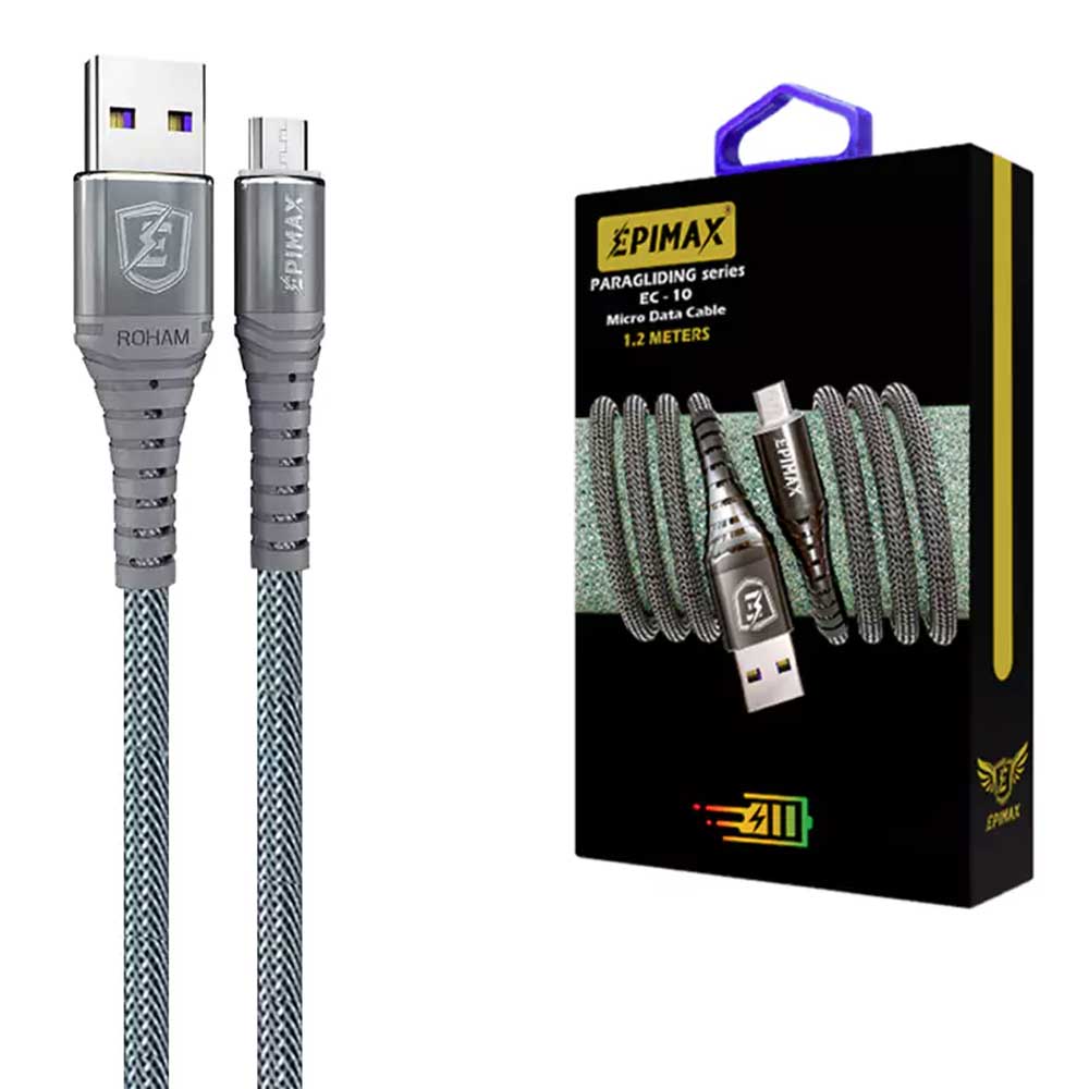 کابل شارژ میکرو یو اس بی پاراگلایدر Epimax EC-10 طول 1.2 متر