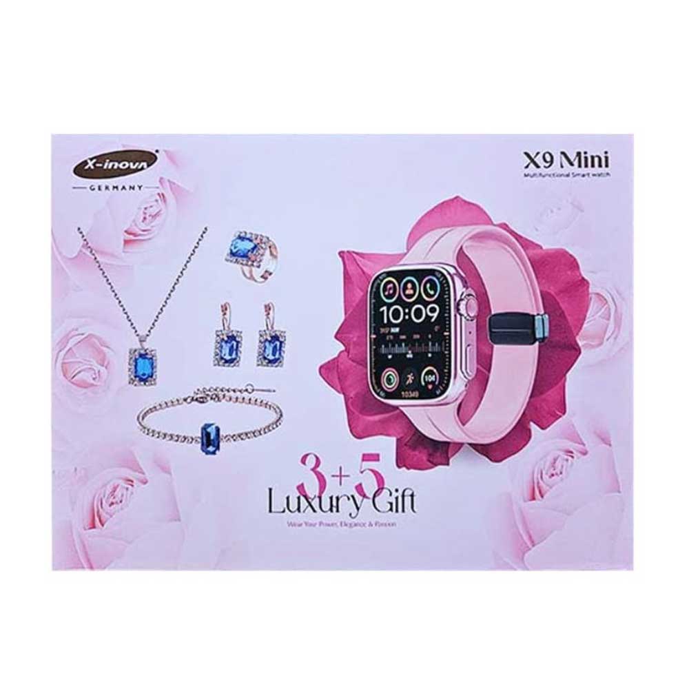 ست ساعت هوشمند و زیورآلات X9 Mini – پک هدیه لوکس و چندمنظوره