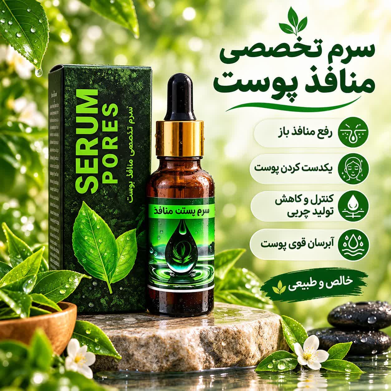 سرم منافذ پوست، رفع منافذ باز، یکدست کردن پوست