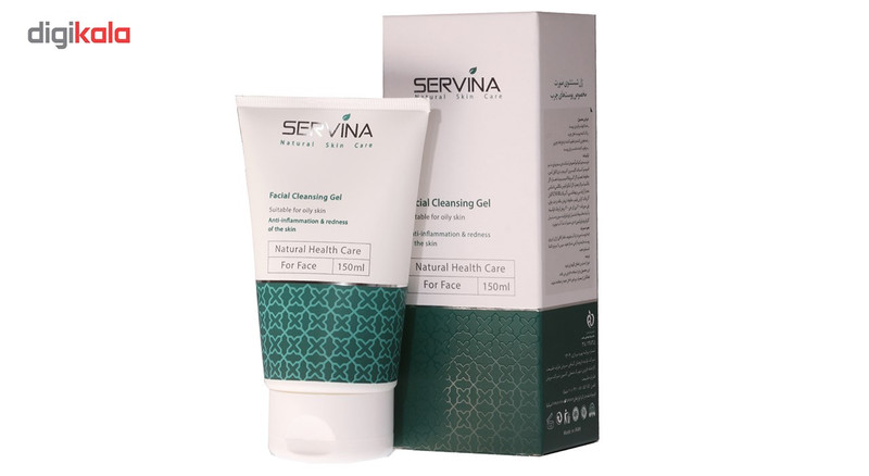ژل شستوشوی صورت سروینا مخصوص پوستهای چرب و مختلط مدل Oily Skin حجم 150میلیلیتر
