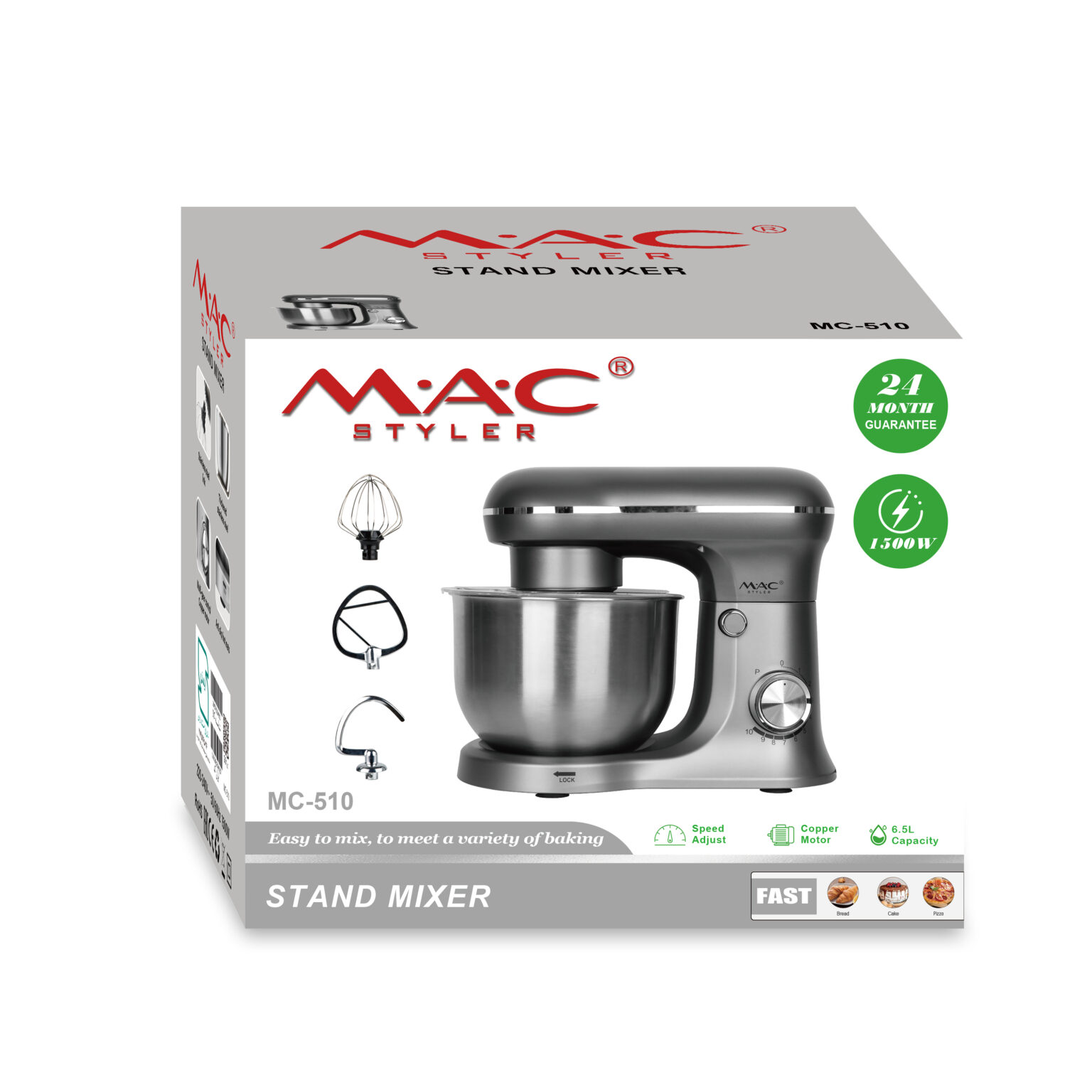 همزن کاسه دار مک استایلر مدل MC-510جدید