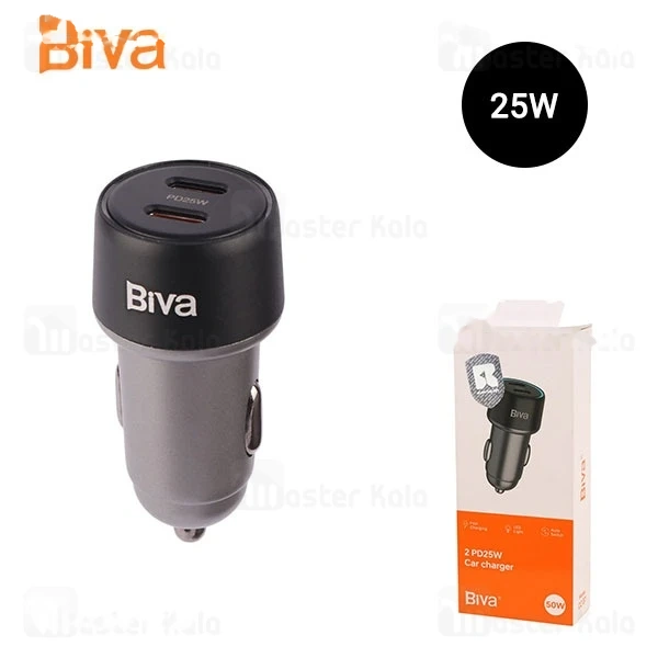 شارژر فندکی بیوا Biva CC-37 PD25W Car Charger توان 25 وات