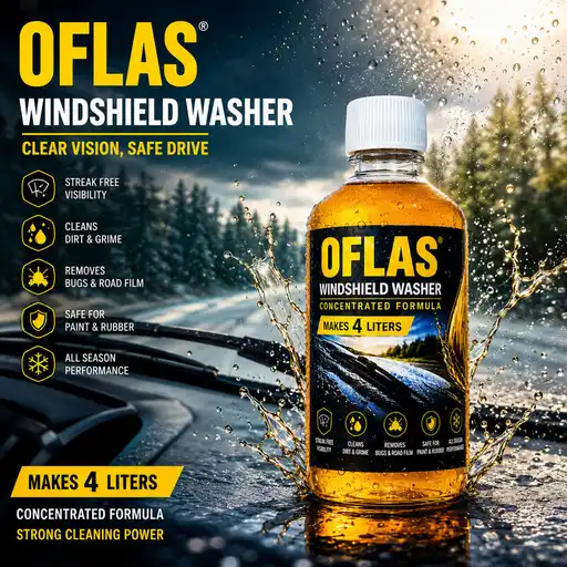مایع شیشه شوی اوفلاس مدل Windshield حجم 80 میلیلیتر بسته 10 عددیجدید