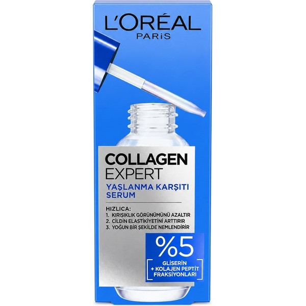 سرم ضدپیری و آبرسان لورآل مدل Collagen Expert مناسب انواع پوست حجم 30 میلی لیترجدید