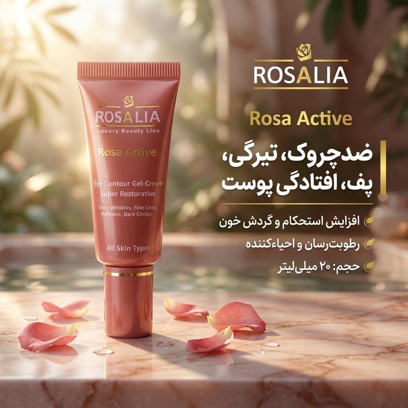کرم دور چشم رزالیا مدل Rosa Active حجم 20 میلی لیترجدید