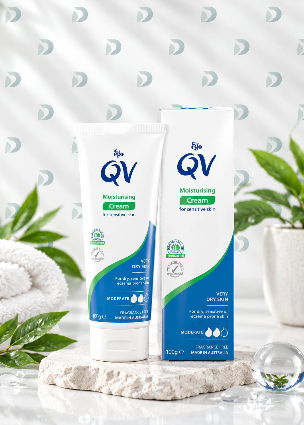 کرم مرطوب کننده پوست خیلی خشک و حساس کیووی QV Moisturising Cream 100g