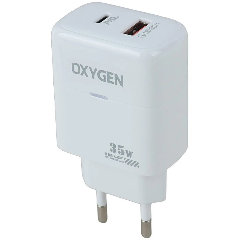 شارژر دیواری اکسیژن مدل CH4 توان 35 وات دو پورت