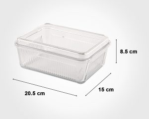 ظرف شیشه ای 1.1 لیتر درب اکرولیک لیمون کد 2260