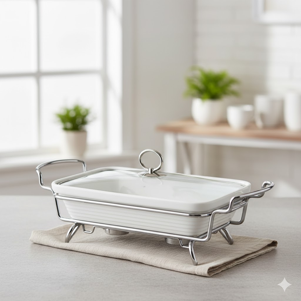 سوفله خوری چینی مستطیل کوچک یونیک کد 8571
